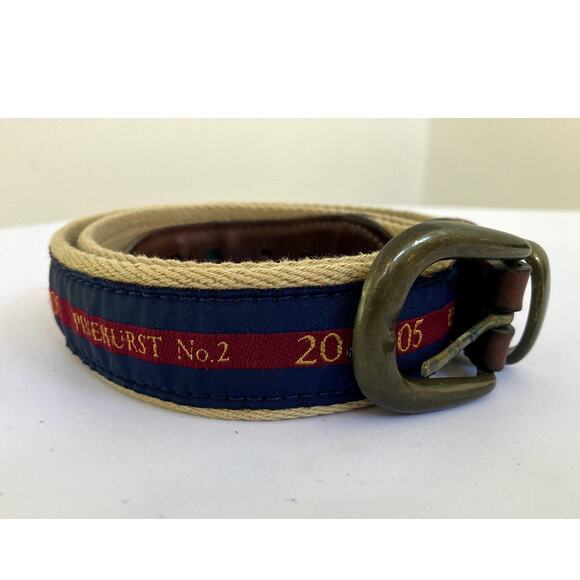 PGA PINEHURST GOLF CLUB BELT US OPEN 2005 YRI Mens Leather 34/85 Embroidered - Picture 10 of 15